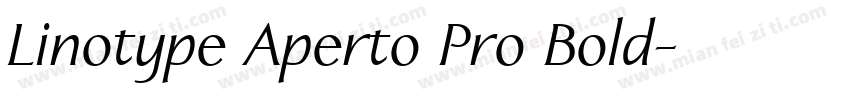 Linotype Aperto Pro Bold字体转换